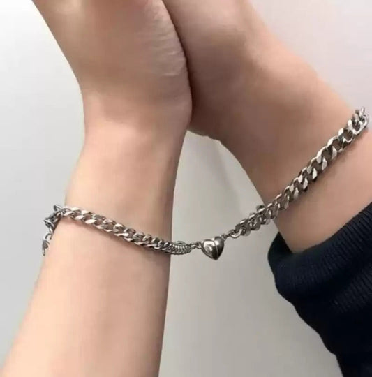 Couple Magnet Heart Bracelet